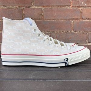 Kith x Converse Chuck 70 Hi | White Monogram | Size 10
